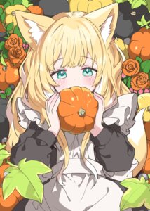 animal_ears kamiyoshi_rika kitsune maid tail