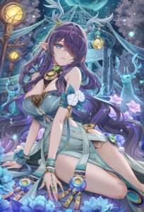 Rating: Questionable Score: 45 Tags: asian_clothes genshin_impact horns lauma no_bra pointy_ears torino_akua User: Anonymous