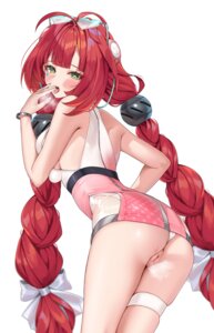 ass garter matrix16 megane pussy pussy_juice see_through swimsuits tattoo ukinami_yuzuha uncensored zenless_zone_zero