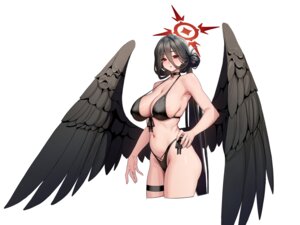 angel bikini blue_archive constant_qiu garter hanekawa_hasumi swimsuits wings