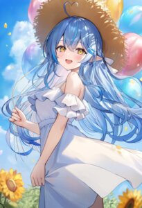Rating: Questionable Score: 19 Tags: aria_(ariacue) dress elf hololive pointy_ears see_through skirt_lift summer_dress yukihana_lamy User: whitespace1