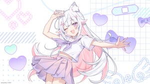 Rating: Safe Score: 27 Tags: animal_ears icomochi nekomimi seifuku skirt_lift wallpaper User: Anonymous