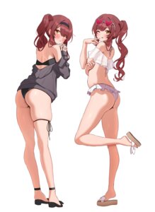 bikini garter megane oosaki_amana oosaki_tenka see_through swimsuits the_idolm@ster the_idolm@ster_shiny_colors thong wanimaru