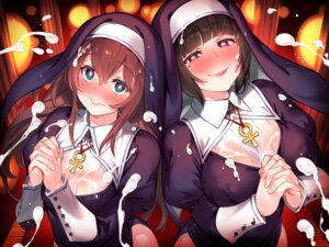 bukkake cum nun see_through super_zombie wet_clothes