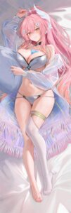 Rating: Questionable Score: 9 Tags: aemeath bikini dakimakura garter open_shirt ruzhai see_through stockings swimsuits tattoo thighhighs thong wet wuthering_waves User: lacepanties