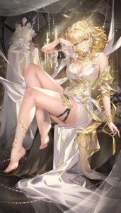 Rating: Questionable Score: 26 Tags: aglaea dress garter honkai:_star_rail melailai no_bra skirt_lift User: Arsy