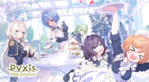 dorothea_kirkland harriet_mills kate_fournier lucie_moorcroft maid mecha miriam_hayward muv-luv muv-luv_girls_garden no_bra tagme thighhighs uniform