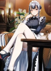 doushimasho heels maid skirt_lift stockings thighhighs