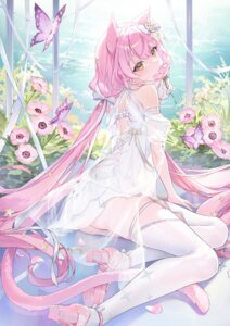 Rating: Questionable Score: 51 Tags: animal_ears chap_sal_! dress garter heels indie_virtual_youtuber munmosshu nekomimi no_bra see_through skirt_lift tail thighhighs User: Anonymous