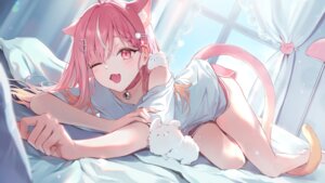 animal_ears daro_0_0 nekomimi tail wallpaper