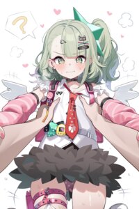 Rating: Questionable Score: 50 Tags: cleavage deyui garter loli pantsu skirt_lift stockings sunna_(zenless_zone_zero) thighhighs torn_clothes uniform wet wings zenless_zone_zero User: lacepanties