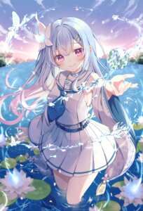 gomano_rio japanese_clothes no_bra seifuku wet