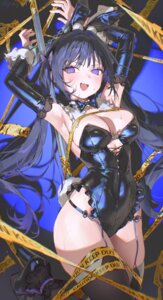 animal_ears bondage bunny_ears bunny_girl heels kellymonica02 no_bra see_through stockings tail thighhighs