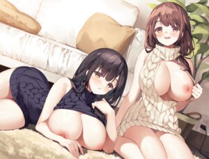 Rating: Questionable Score: 80 Tags: breasts bucchake dress nipple_slip nipples no_bra pantsu skirt_lift sweater User: Arsy