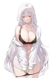 bra chukibabo2 dress_shirt open_shirt pantsu panty_pull pussy_juice