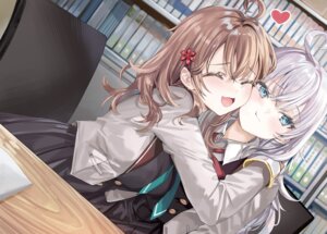 alisa_mikhailovna_kujou mariya_mikhailovna_kujou momoko_(momopoco) seifuku tokidoki_bosotto_russia-go_de_dereru_tonari_no_alya-san yuri