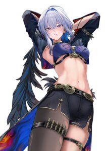 galbrena garter ru_zhai see_through torn_clothes wet wuthering_waves