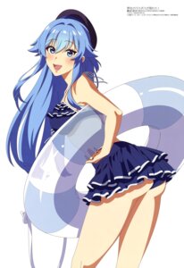 aquastar_inc. bikini dina_(lastboss) skirt_lift swimsuits yasei_no_last_boss_ga_arawareta!