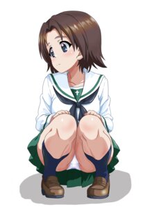 Rating: Questionable Score: 23 Tags: girls_und_panzer pantsu pele@mix sawa_azusa seifuku skirt_lift User: saemonnokami