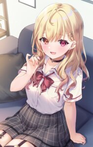 heterochromia hoshikawa_sara nijisanji seifuku stockings thighhighs tojo_(natumi1412)
