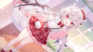 horns indie_virtual_youtuber kamuri_amuru pointy_ears rucaco sweater tail wings