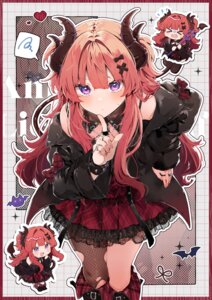 Rating: Safe Score: 18 Tags: chibi devil fishnets horns ikeuchi_tanuma see_through tail torn_clothes weapon wings User: himeno_nanako