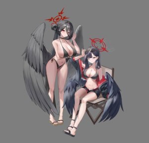 Rating: Questionable Score: 22 Tags: angel bikini blue_archive breast_hold hanekawa_hasumi megane nakamasa_ichika open_shirt swimsuits transparent_png wakum wet wings User: Genex