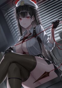 Rating: Questionable Score: 43 Tags: blue_archive dress_shirt halo no_bra open_shirt pippin_sol skirt_lift thighhighs tsukatsuki_rio weapon User: VigorousMMM