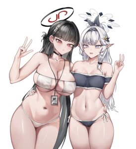 akeboshi_himari bikini blue_archive cameltoe halo pointy_ears rolo6_4 swimsuits tsukatsuki_rio
