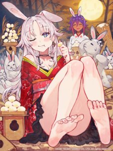 Rating: Questionable Score: 31 Tags: animal_ears atelier atelier_karia benitama bunny_ears feet fina_rozen japanese_clothes karia koei_tecmo miko skirt_lift User: himeno_nanako