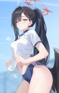 Rating: Questionable Score: 55 Tags: angel blue_archive buruma gym_uniform nakamasa_ichika rang_go see_through shirt_lift wet wings User: lacepanties