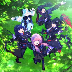 asanushi_haru disc_cover headphones heels kamitsubaki-shi_kensetsuchuu. kamitsubaki_studio morisaki_kafu rinne_koko tagme tanioki_rime yorukawa_sekai