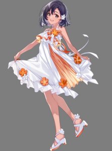 dress heels skirt_lift summer_dress takagi_rin transparent_webp u35 utahime_dream