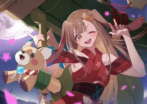 chou_kaguyahime! japanese_clothes kaguya_(chou_kaguyahime!) nishizawa_5mm taketori_overnight_sensation_(vocaloid) vocaloid