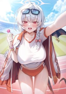 Rating: Safe Score: 36 Tags: blue_archive buruma devil gym_uniform halo kurodate_haruna megane tail wings yampa User: Anonymous