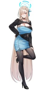 blue_archive dress halo heels helandyck ichinose_asuna pantyhose