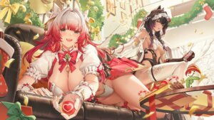 bubu christmas garter mauxir no_bra pantsu snowbreak:_containment_zone tagme thighhighs wallpaper