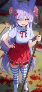 bike_shorts clrawing heterochromia kitsune seifuku stellive tail tenko_shibuki thighhighs