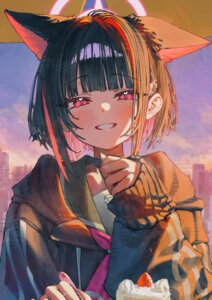 animal_ears betabeet blue_archive halo kyouyama_kazusa nekomimi seifuku