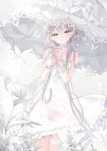 Rating: Questionable Score: 24 Tags: dress inubouzaki_(i_nu1515) nopan see_through umbrella User: Coly