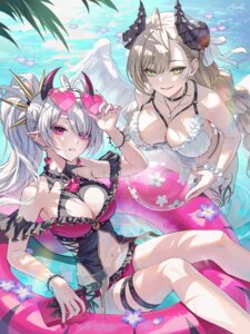 Rating: Questionable Score: 1 Tags: bikini garter heartki horns megane pointy_ears swimsuits tattoo wet wings User: BattlequeenYume