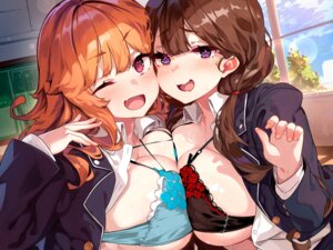 Rating: Questionable Score: 16 Tags: bra open_shirt seifuku shiokonbu symmetrical_docking wet User: Arsy