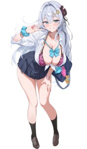 Rating: Questionable Score: 81 Tags: bikini open_shirt seifuku sg_(satoumogumogu) sion_alfine skirt_lift swimsuits wet User: Anonymous