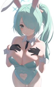 Rating: Questionable Score: 35 Tags: animal_ears blue_archive bunny_ears bunny_girl halo no_bra pantyhose pige_pig tsuchinaga_hiyori User: VigorousMMM