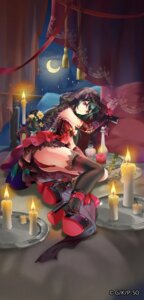akatsuki_nagisa heels pantsu skirt_lift strike_the_blood tagme tattoo thighhighs thong
