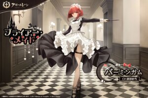 azur_lane birmingham_(azur_lane) garter heels maid skirt_lift tagme weapon