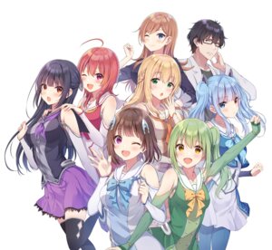 heiwajima_komugi keihin_futaba megane motor_queen ookuni_keyaki oomori_toa seifuku shouwajima_natsu suzugamori_ikono tachibana_shizuka yatomi