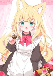 animal_ears kamiyoshi_rika kitsune maid tail valentine