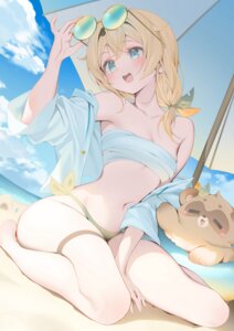 Rating: Questionable Score: 52 Tags: bikini garter hololive kazama_iroha megane open_shirt ryuya sarashi swimsuits User: BattlequeenYume