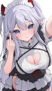 Rating: Questionable Score: 34 Tags: cleavage hiroside horns indie_virtual_youtuber maid pointy_ears selfie tail vei User: whitespace1